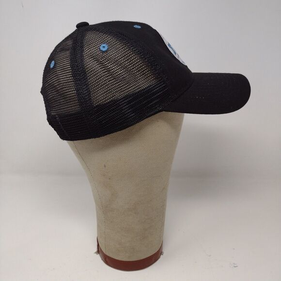 Hilton Head Island Fish Coastal Seafood Black Snapback Mesh Back Hat Cap Logo - Picture 5 of 10